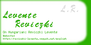 levente reviczki business card